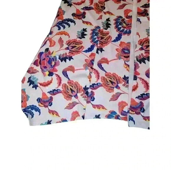 Slinky Brand Womens Cardigan Size M Open Front Lightweight Floral Art To Wear - Picture 7 of 13